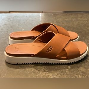 Ugg sandles in chestnut size 7 worn 1 time